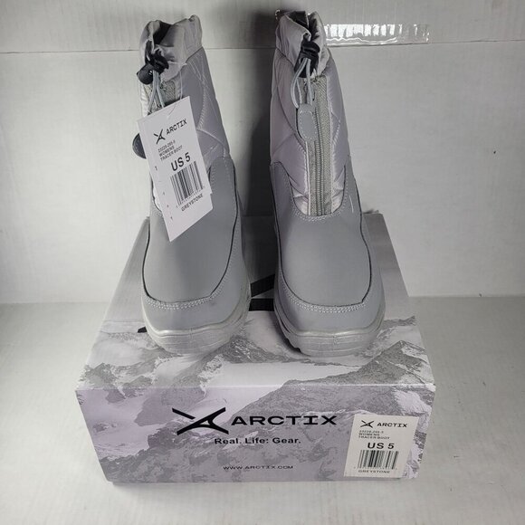Arctix Women Light Gray Tracer Waterproof Quilted Winter Boots Size 5 - Picture 7 of 7